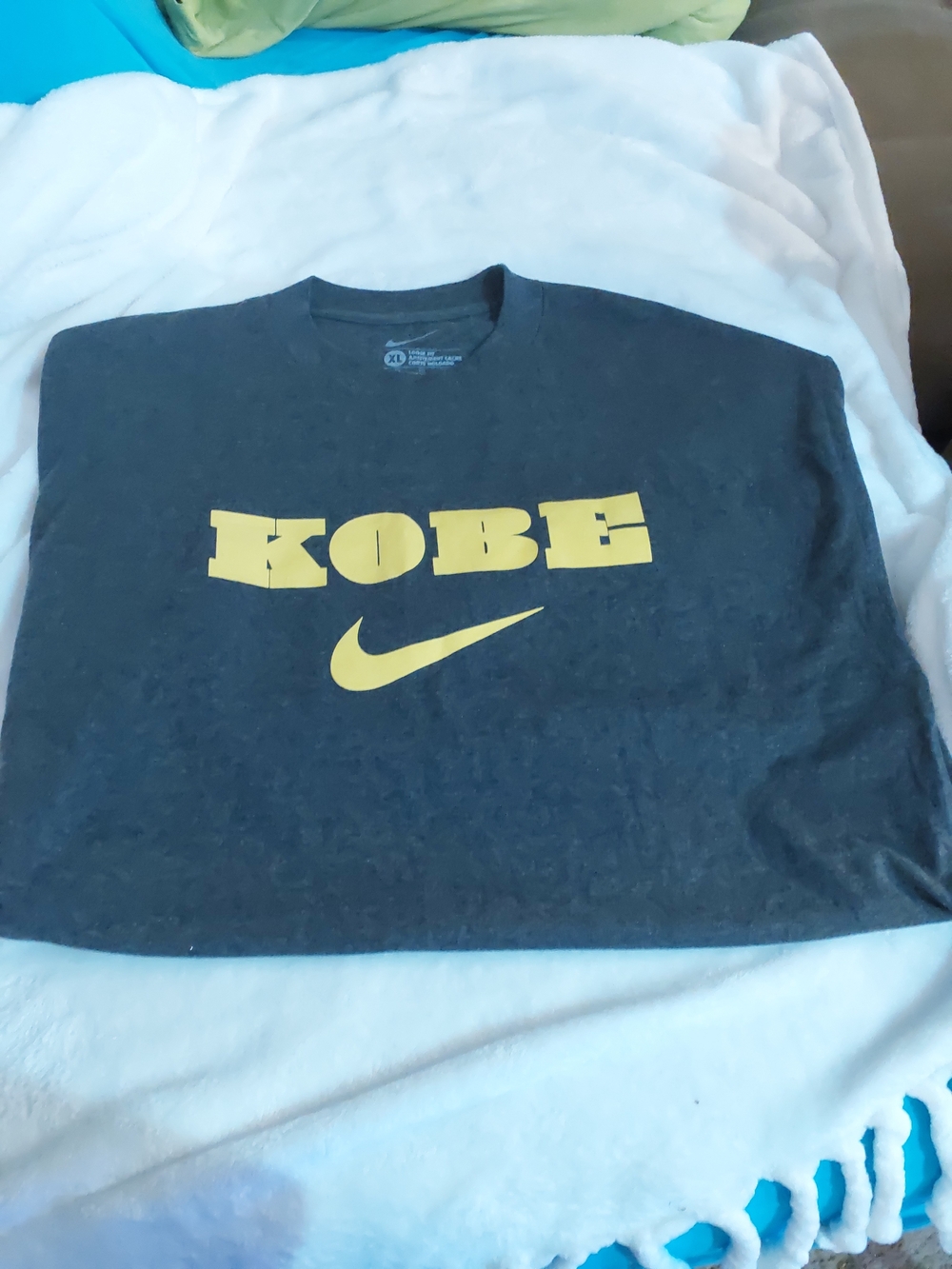 Nike Kobe Gray Tee with BLACK MAMBA Yellow Logo